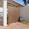 Lirago 72 in. Galvanized Metal Outdoor Privacy Screens Garden Outdoor Fence Brown - 3 of 4
