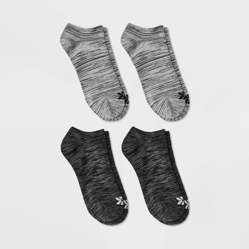 Women&#39;s 4pk Lightweight Random Feed No Show Athletic Socks - All In Motion&#8482; Assorted Grays 4-10, 1 of 5