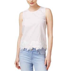 maison Jules Womens Embroidered Shell Pullover Blouse - 1 of 1