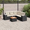 vidaXL Garden Sofa Set Black PE rattan Medium Modular Garden Sofa Set - 2 of 4
