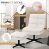 COLAMY Swivel Accent Chair with Ottoman, Modern Criss-Cross Legs Living Room Chair for Home- Beige - 4 of 4