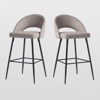 Saracina Home Upholstered Bucket Counter Height Barstool Set