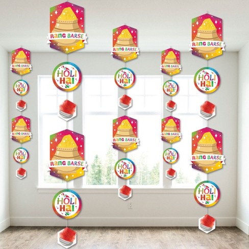 Big Dot Of Happiness Holi Hai - Festival Of Colors Party Diy Dangler  Backdrop - Hanging Vertical Decorations - 30 Pieces : Target