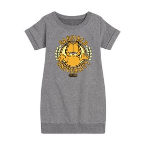 - Garfield - University Graphic Short Sleeve Fleece Dress - 1 of 4