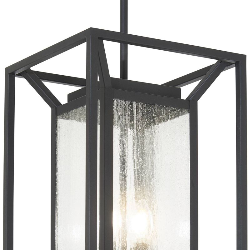 Minka Lavery Modern Outdoor Hanging Light Fixture Sand Coal Damp Rated 22" Clear Seeded Glass for Post Exterior Porch Yard Patio, 3 of 5