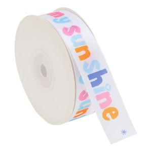 Unique Bargains 0.98"x72.18' Reusable Letter Pattern Gift Ribbon - 1 of 4