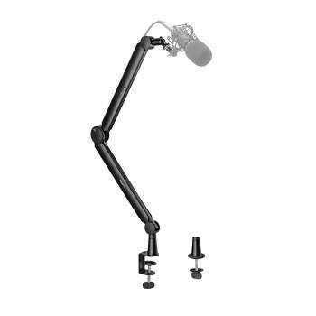 Mount-It! Mic Arm, Microphone Boom Arm, Adjustable Full Motion Mic Desk Mount, for Streaming, Gaming, Podcast, Recording, 3/8" and 5/8" Compatible