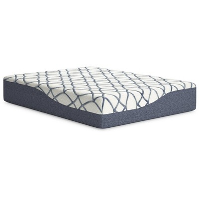 Queen Blue and White Adjustable Memory Foam Mattress