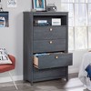 Dover Edge 4 Drawer Chest Denim Oak - Sauder: Vertical Storage, Laminated Surface, Metal Hardware - image 3 of 4