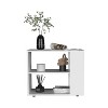 Vynxaria Elegant Side Table, End Table, Sofa Table with Two Shelves, White, 23.6" W x 19.7" H x 11.8" D - 2 of 4