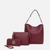MKF Collection Wren Women’s Vegan Leather Hobo with Pouch and Wristlet Wallet by Mia K- 3 pieces - 2 of 4