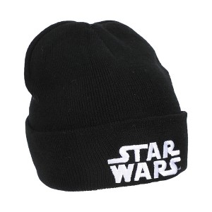 Star Wars Starwars Embroidery Speckled Yarn Acrylic Knit Beanie Cuff Beanie - 1 of 4