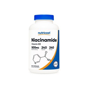 Nutricost Vitamin B3 (Niacinamide) Capsules (500 MG) (240 Capsules) - 1 of 4