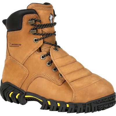 Men's Michelin Pilot Sledge Toe Metatarsal Work Boots, XPX781, Brown