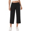 Clearlove Womens Loose Wide Leg Pants Elastic Waisted Palazzo Harem Pants with Pockets Work Trousers - 3 of 4
