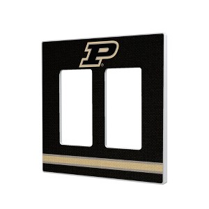 NCAA Big Ten Universities Stripe Hidden-Screw Light Switch Plate for Double Rocker - 1 of 4