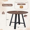 FURNIinspire Dining Tables 42 Inch Modern Dining Table Round Dining Room Table For 4, Kitchen Table Decorative Table, Brown, 42"*42"*29.5" - 3 of 4