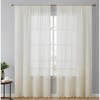 HLC.ME Monaco Decorative Ombre Lace Semi Sheer Light Filtering Rod Pocket Window Treatment Curtain Drapery Panels - Set of 2 - 2 of 4