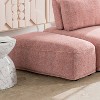 HOMES: Inside + Out Povoa Modern Modular Trapezoidal Ottoman Pink Chenille - image 2 of 4