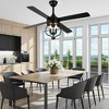 Bella Depot 52" Farmhouse Black  Ceiling Fan 6-Speed Reversible Blades with Remote Control and Light Kit(Bulbs not Included) - 2 of 4