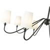 Gianna 8-Light Matte Black Chandelier with Opaque White Shades - Modern Minimalist Design - 4 of 4