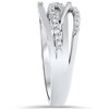 Pompeii3 1/5ct Diamond Crossover Ring 10K White Gold - 2 of 4