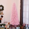 ChicFurnit Artificial Trees 7FT Slim Christmas Tree Stands Pencil Christmas Tree Holiday Decorate Tree for Home Party, Pink, 29.5"*29.5"*82.8" - 3 of 4