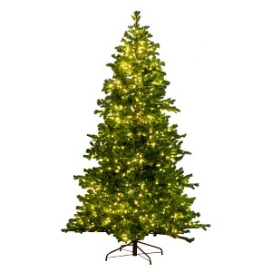 Nearly Natural 7.5-ft Pre-Lit Artificial California Spruce Christmas Tree with 1000 Color Changing LED Lights - 1 of 4