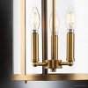 Urban Ambiance Luxury Modern Farmhouse Indoor Chandelier,  20-3/4''H x 10"W x 10''D,  Vintage Brass Finish, UHP4609 - 4 of 4
