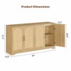 Coucheta 31.5"Rattan Sideboard, Buffet Cabinet with Shelf & Doors, Accent Storage Cabinet w/ Sturdy Wood Feet, for Living/Dining Room, Entryway - 3 of 4