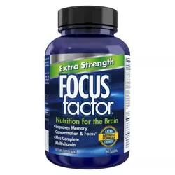Focus Factor Extra Strength Brain Supplement & Complete Multivitamin Tablets - 60ct