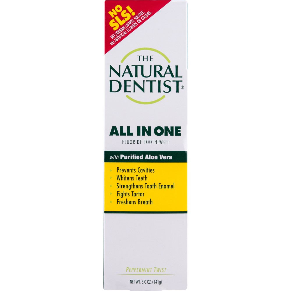 Photos - Toothpaste / Mouthwash The Natural Dentist All In One Anticavity Twist Toothpaste - Peppermint  