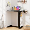 Tangkula Mobile Standing Desk Height Adjustable Overbed Bedside Table w/ Cup Holder & Headphone Hook - 4 of 4