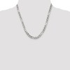 Black Bow Jewelry Mens 6.5mm Sterling Silver Solid Figaro Anchor Chain Necklace - 2 of 4