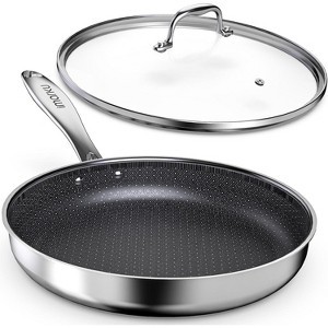 imarku 12" Non-Stick Frying Pan & Lid, Deep Skillet for Sautéing, Oven & Dishwasher Safe, Induction Compatible, PFOA-Free - 1 of 4