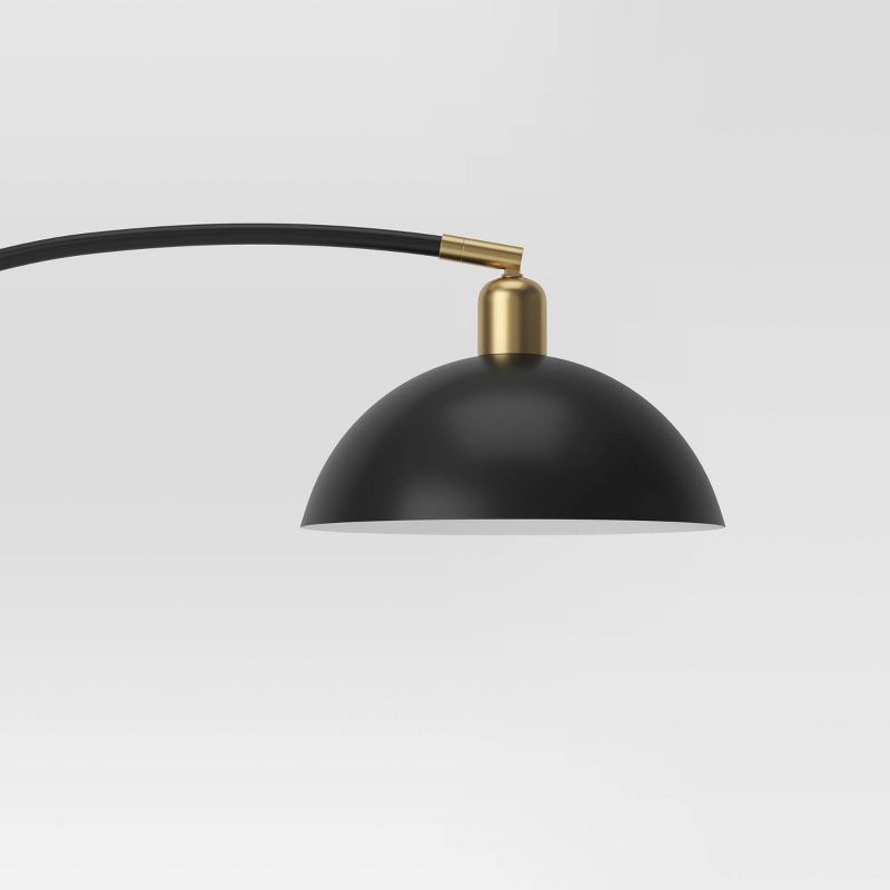 Adjustable Arc Floor Lamp with Swivel Head Black (Includes LED Light Bulb) - Threshold&#8482;, 4 of 5