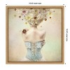 Amanti Art Girl of the flower garden by Kiyo Murakami Canvas Wall Art Print Framed 16-in. x 16-in. - 3 of 4