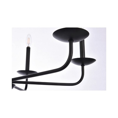 Cohen Elegance Adjustable 6-Light Black Steel Pendant