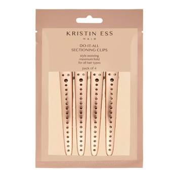 Kristin Ess Do-It-All Sectioning Clips for Hair Styling + Blow Drying - Non Slip, No Crease - 4ct