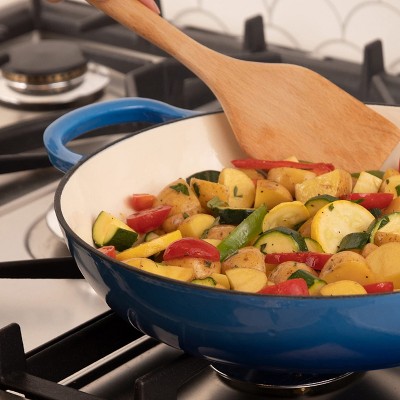 Marine Blue 3.8-Quart Enameled Cast Iron Braiser with Cover