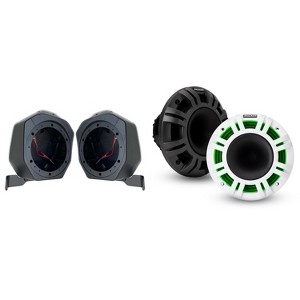 Kicker 48KMXL65 6.5" Horn-Loaded Marine Speakers and 2-Door Rear Speaker Pod 6.5in Compatible with Ford Bronco 2021-2025 - 1 of 4