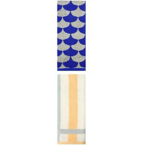 REGALWOVEN Geometric Cotton Soft Absorbent Decorative Hand Towel Set for Bathroom 13" x 29" 2 Pcs - 1 of 4