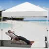 10 x 10 Pop Up Canopy, Beach Tent 3 Adjustable Heights, Easy Up Sun Shade w/ Wheeled Carry Bag, Outdoor Portable Shelter for Events, Parties, Camping - 4 of 4