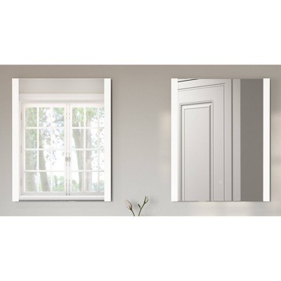 Martina 24"x30" Sleek Frameless LED Wall Mirror with Anti-Fog Feature
