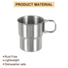Unique Bargains 304 Stainless Steel Double Wall Cups with Handles Silver 10oz - 3 of 4