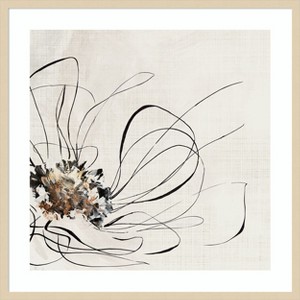 Amanti Art Golden Line Flower II by Alex Black Wood Framed Wall Art Print - 1 of 4