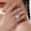 SOHI Women's Lavender The Hana Statement Ring - 4 of 4