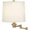 Possini Euro Design Carnegie 27" Tall Modern Glam Table Lamp Swing Arm USB Port Warm Gold Metal Acrylic Single White Shade Living Room Charging - 4 of 4