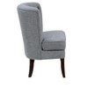 26"1pc Modern Dark Gray Upholstery Button Tufted Accent Chair - 4 of 4