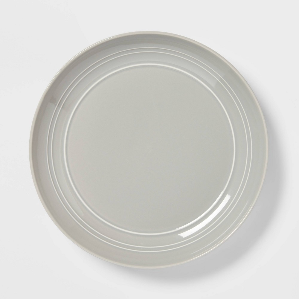 Photos - Plate 10" Stoneware Westfield Dinner  Gray - Threshold™: Solid Round Ceramic, Dishwasher & Microwave Safe